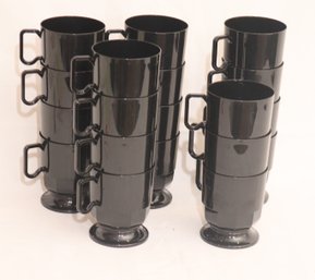 Black Plastic Hot Beverage Cups