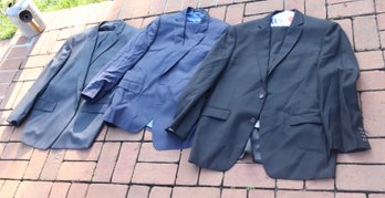 Mens Blue Suits Sz. 40r: Ralph Lauren, Joseph Abboud   (S-2)