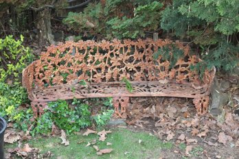 Cast Iron Garden Bench With Cut Down Legs