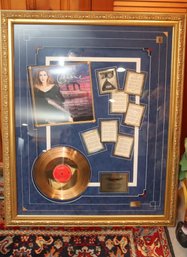 Celine Dion Titanic Commemorative Titanic Gold Record Shadow Box