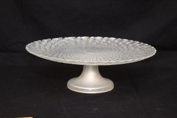 Frosted Glass Cake Plate (R-75)