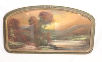 Antique Framed Landscape Painting. (N-17)