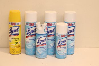 6 Assorted Lysol Disinfectant Spray