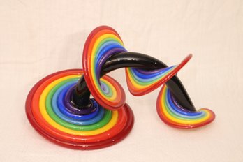 Heechee Vitrix Hot Glass Studio Sculpture - BlackRainbow By Thomas Kelly (O-40)