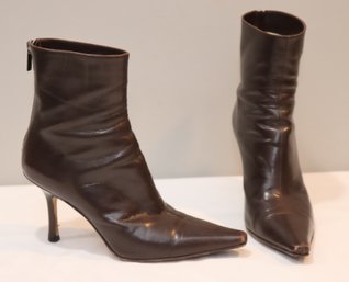 Jimmy Choo Brown Leather High Heel Boots Sz. 35 1/2. (J-69)