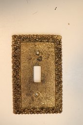 Vintage Brass Light Switch Plate Cover Made In Portugal (M-65)