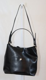 Lauren By Ralph Lauren Black Leather Handbag Shoulder Bag