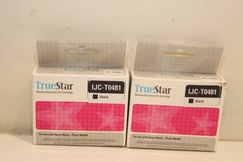 Pair Of True Star IJC-T0481 Black Printer Ink Cartridges (M-68)