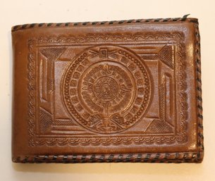 Vintage Leather Wallet Mexico Souvenir (M-70)