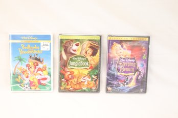 3 Sealed Disney DVD's Bedknobs & Broomsticks, Jungle Book, Sleeping Beauty