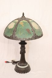 Antique Style Slag Glass Table Lamp (O-46)