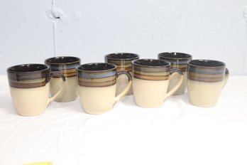 7 Pfaltzgraff Galaxy Coffee Mugs (I-37)