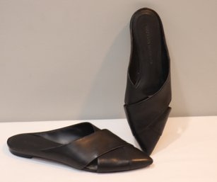 Sigerson Morrison Black Leather Slides Size 7 (J-82)