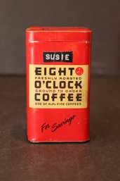Vintage Eight O'clock Coffee Can Coin Bank