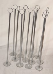 12 Chrome Table Number Stands (A-62)