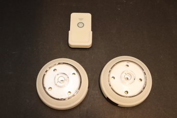 Pair Of Wireless Led Under Cabinet Puck Lights