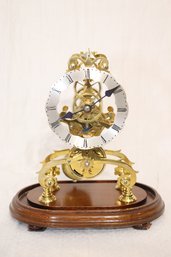 English Fusee Skeleton Clock  In Glass Dome (O-60)