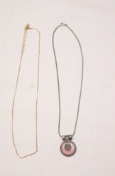 Sterling Silver Necklace And One Goldtone(J-22)