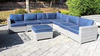 Abbyson Home 8 Piece Monaco Modular Sectional Outdoor Patio Sofa