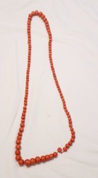 Vintage Coral Bead Necklace, Needs Repair (J-23)