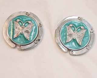 Pair Of Butterfly Purse Table Hooks (J-24)