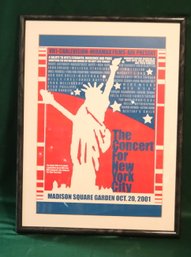Framed  The Concert For New York Oct. 20, 2001 September 11th Memorial WTC (O-69)