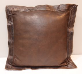 Ralph Lauren Brown Leather Throw Pillow (F-12)