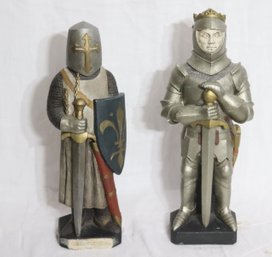 Vintage Pair Of Knights Statues