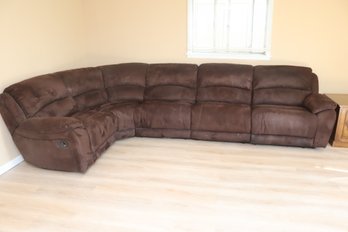 Brown Sectional Recliner Sofa (M-1)