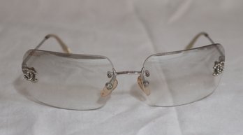 CHANEL 4017-D Frameless Silver Metal Sunglasses. (A-96)