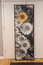 Framed Sunflower Picture Black & White And Color!