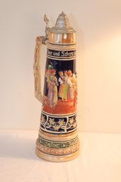 Vintage GERZ 21.5 In Tall Beer Stein Made In W. Germany (J-15)