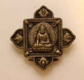Vintage Tibetan Buddha Snuff Box Pendant