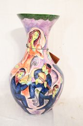 Anatoly Turov Signed Hand Painted Art Pottery Ceramic Vase Limited Edition (O-86)