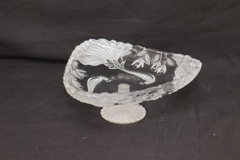 Vintage Glass Pedestal Bowl (M-13)