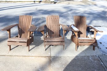 Set Of 3 Safavieh Wooden Adirondack Chairs