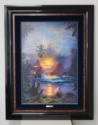 Framed Christian R. Larsen Signed Hawaiian Sunset(A-7)