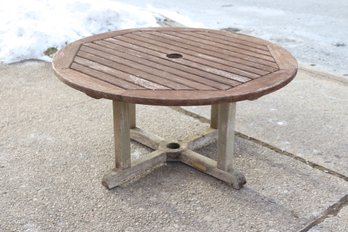 Kingsley-Bate Small Round Teak Outdoor Table