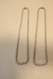 Pair Of Vintage  Rhinestone Necklaces DBJ