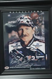Framed Signed DALE EARNHARDT #3 NASCAR Picture (A-11)