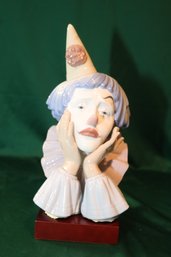 Lladro Jester Sad Clown 5129 Figurine With Base (S-2)