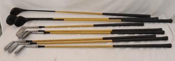 Vintage Bristol Made Pyramid Golf Clubs Wood Shafts Woods Irons (C-18)