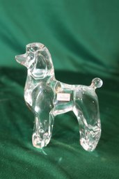 BACCARAT Crystal Dog Poodle Figurine Made In France (S-5)