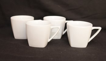 4 White Raymour And Flanigan Coffee Cups (M-47)