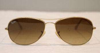 Ray-ban Aviator Cockpit Gold/ Brown Lens Sunglasses (F-7)