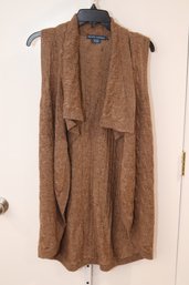 Ralph Lauren Linen/ Alpaca Long Sweater Vest Size M. (C-32)