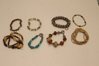 Assorted Beaded Bracelet Lot (T-6)
