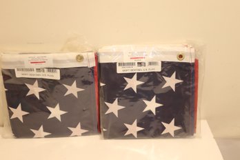 Pair Of New In Package 3 Ft X 5 Ft Sentenial US Flags
