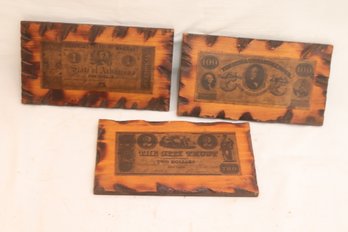 Old Money Wood Plaques