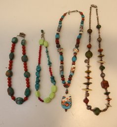 Vintage Beaded Necklace Lot (T-9)